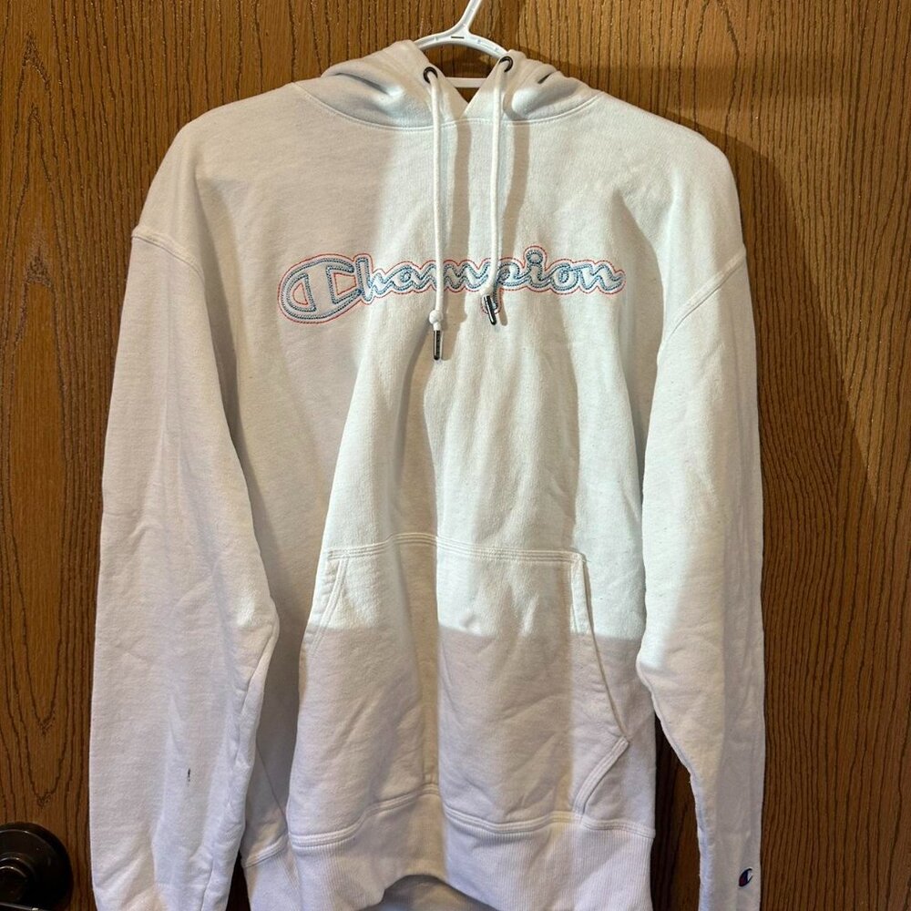 White Champion hoodie